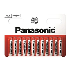 Panasonic Red Zinc 1.5V cink-mangán elem, AAA, 12db