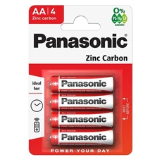 Panasonic Red Zinc 1.5V cink-carbon elem, AA, 4db