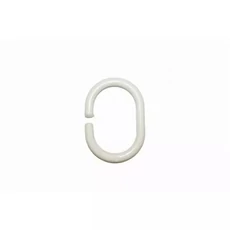 Zuhanyfüggöny karika, műanyag, fehér