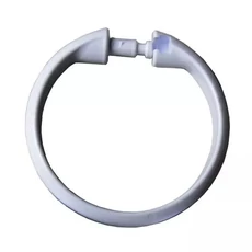 Zuhanyfüggöny karika, műanyag, zárt, fehér