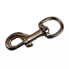 Karabiner rugós forgóval, nikkelezett, 50mm