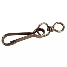 Simplex karabiner forgóval, nikkelezett, 30mm