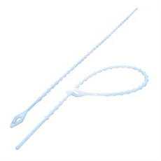 Gyöngyös kábelkötegelő, oldható 3.6x120mm, fehér (enyhén áttetsző)