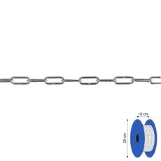 Folyólánc lapos, horganyzott 2.0mm (90fm)