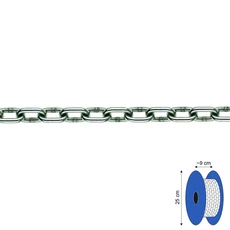 Folyólánc lapos, horganyzott, kisszemű 2.2mm (90fm)