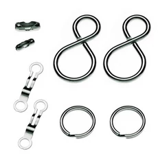 Golyóslánc tartó garnitúra réz, krómozott 3x2db