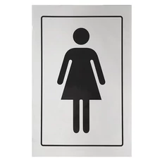 Öntapadós matrica, 12x8cm, &quot;női WC&quot;