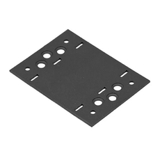 Összekötő lemez, díszítőelemmel kiegészíthető, fekete, 76x85x2.5mm