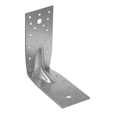 Erősített sarokösszekötő lemez, horganyzott, 140x140x65x2.5mm