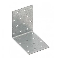 Perforált sarokösszekötő lemez, horganyzott, 80x80x60x2mm