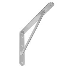 Fém polctartó konzol, erősített, horganyzott, 200x300x20x3mm 