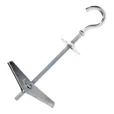 Wkret-met rugós billenőhorog gipszkartonhoz, kampóval M4x75mm