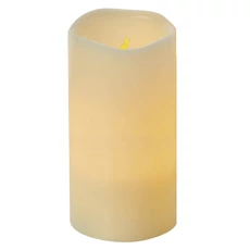 Led-es dekorációs gyertya, 15cm, fehér