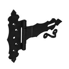 Díszes lakatpánt, fekete, 100+35/70mm