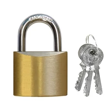 Erős rézlakat, 30mm, 3 kulcs