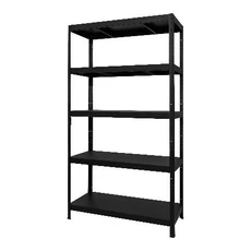 Fém polcrendszer, 5 polcos, porfestett, 180x100x40cm, 450kg