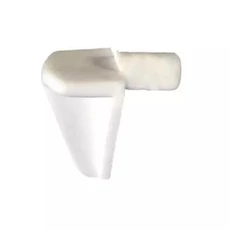 Dugós polctartó támasszal, fehér, d=5