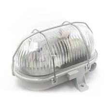 Hajólámpa, ovális, fémrácsos, 60W