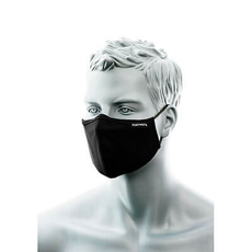 Kétrétegű antimikrobiális maszk, orrnyereg borítással, 25db, fekete