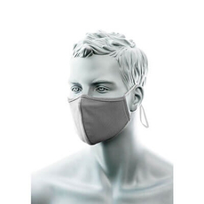 Kétrétegű antimikrobiális maszk, orrnyereg borítással, 25db, szürke