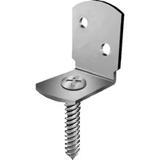 Kerítésrögzítő kapocs, &quot;L&quot;, horganyzott, 70x30x30/2mm