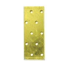 Perforált összekötő lemez, sárga horganyzott, 40x80x2mm
