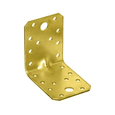 Perforált sarokösszekötő lemez, sárga horganyzott, 70x70x55x2.5mm