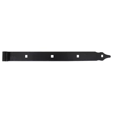 Csapos kapupánt, erősített, fekete, d=13, 400x35x/4mm 