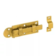 Tolózár ütközővel, egyenes, horganyzott, 80x30mm Tolózár ütközővel, egyenes, horganyzott, 80x30mm
