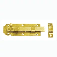 Tolózár ütközővel, horganyzott, E gombos, 120x45mm