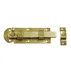 Tolózár ütközővel, horganyzott, E gombos, 80x30mm