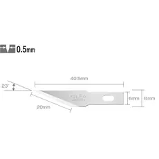 Olfa KB4-S/100 penge professzionális művészkéshez, , 40.5x20mm, 100db