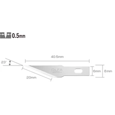 Olfa KB4-S/5 penge professzionális művészkéshez, 40.5x20mm, 5db