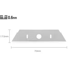 Olfa SKB-2S-R/10B biztonsági penge, lekerekített, 70x17.5x0.6mm, 10db