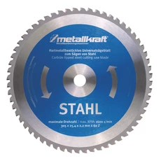 Metallkraft körfűrésztárcsa acélhoz 305x2.4x 25.4mm T60 Metallkraft körfűrésztárcsa acélhoz 305x2.4x 25.4mm T60