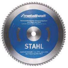 Metallkraft körfűrésztárcsa acélhoz 355x2.4x25.4mm T80