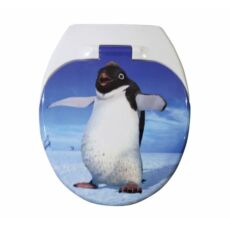 WC kombi ülőke gyerek + felnőtt lecsapódás gátlóval, pingvines