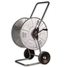 Fém tömlőtartó kocsi, horganyzott, 1/2&quot;+110m, 3/4&quot;+90m