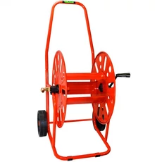 Maxi fém tömlőtartó kocsi, piros, 1/2&quot;+110m, 3/4&quot;+90m