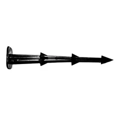 Leszúrható rögzítő tüske, fekete, 12cm 100 db