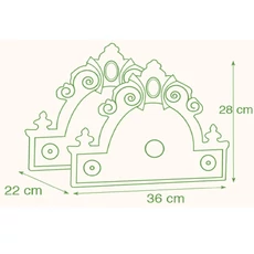 Toscana gránit tömlőtartó 22x28x36cm
