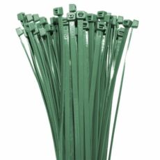Gyorskötöző, kábelkötegelő, oldható, zöld, 3.6mm, 100db