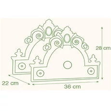 Toscana tömlőtartó alumínium öntvényből, fekete, 25.5x34x23cm