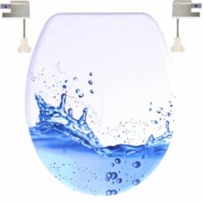 Duroplast műanyag WC ülőkék, kék hullám