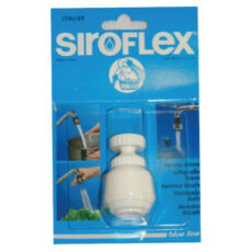 Siroflex gömbcsuklós csapszűrő, műanyag, menetes, fehér