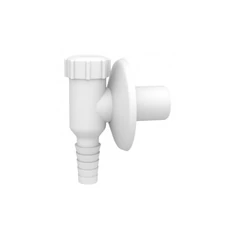 Falon kívüli mosógép szifon, fehér