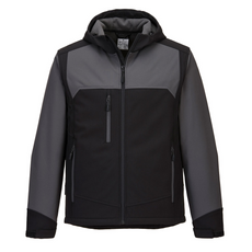 Portwest KX362 kapucnis Softshell kabát, fekete-szürke, S