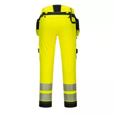 Portwest DX442 Hi-Vis láthatósági, lengőzsebes munkanadrág, sárga, 32