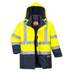 Portwest S779 Hi-Vis Multi Protection antisztatikus és lángálló kabát, sárga, 3XL