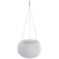 Prosperplast Splofy Bowl WS kaspó, műanyag, függő, 290x195mm, fehér